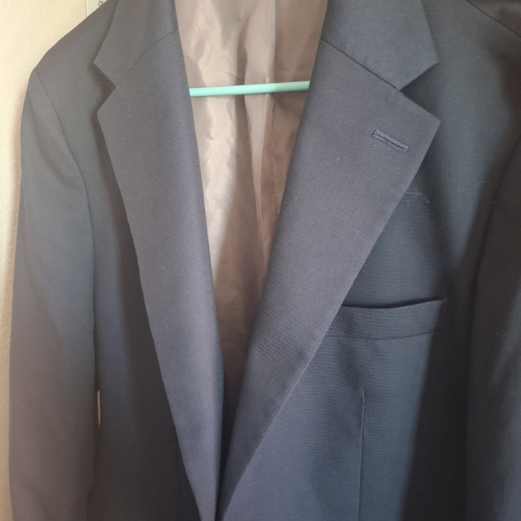 Haggar Men's Navy Single-Breasted Blazer - Picture 2 of 4